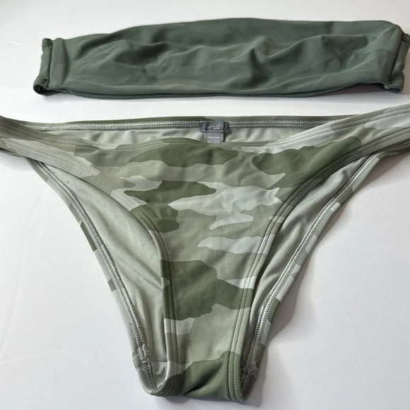 Aerie Mix and Match Bikini Swim Top and Bottoms Camo Medium / Large - Picture 5 of 11